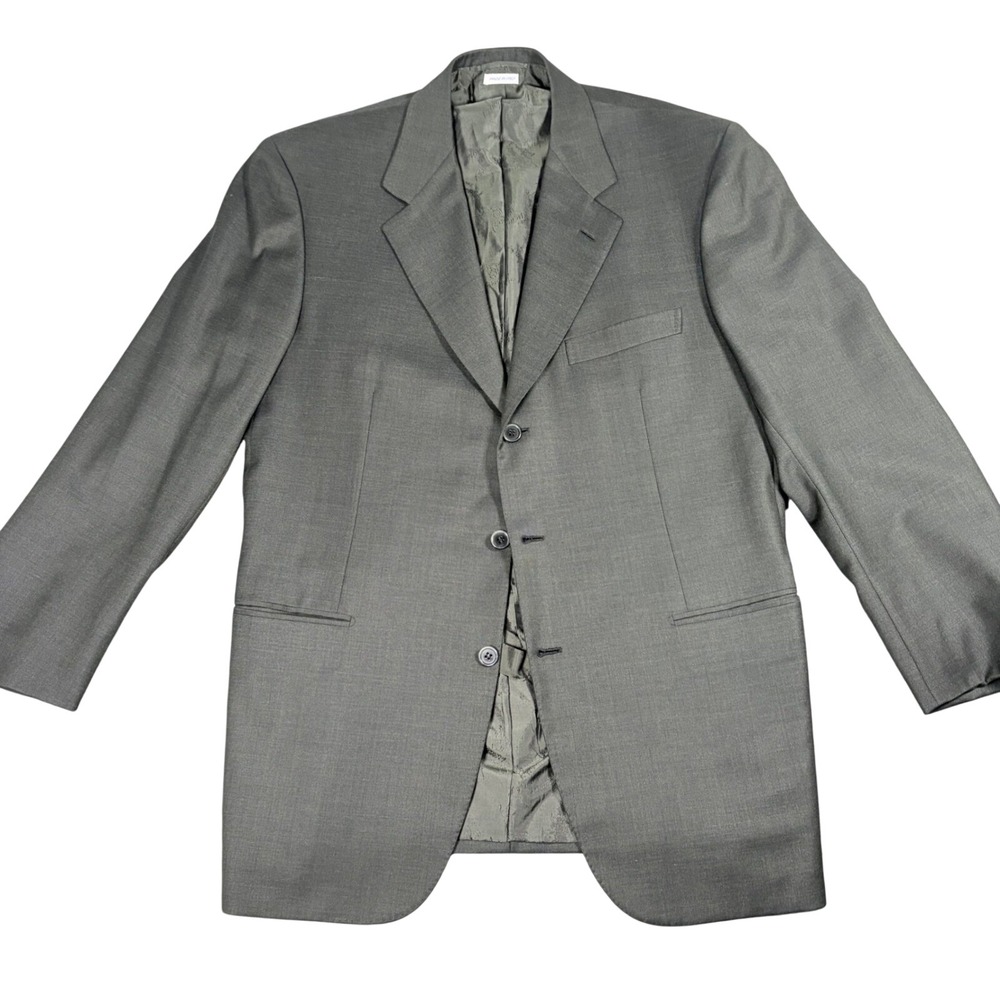 Brioni for Neiman Marcus Mens Blazer Olive Green Wool 3 Button Sport Coat Italy